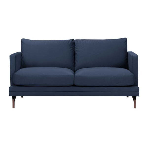 Ciemnoniebieska sofa 2-osobowa z konstrukcją w kolorze złota Windsor & Co Sofas Jupiter