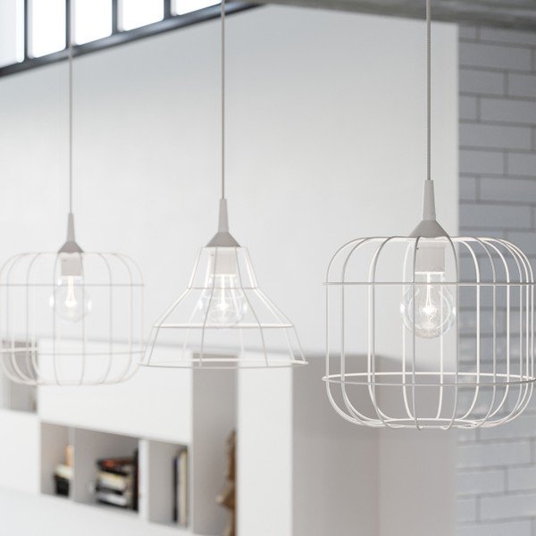 Biała lampa wisząca ø 23 cm Albino – Sollux-image-4