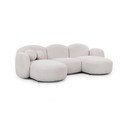 Kremowy narożnik z materiału bouclé (w kształcie litery U) Orbit – Ropez