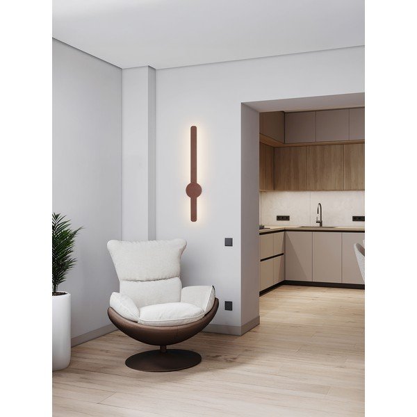 Brązowy aluminiowy kinkiet LED Norei – Nova Luce-image-3
