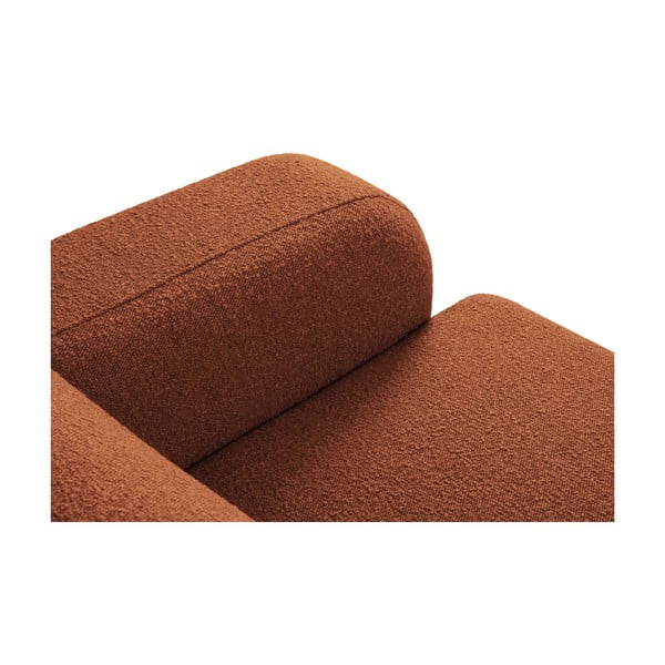 Brązowy fotel z materiału bouclé Molino – Micadoni Home-image-3