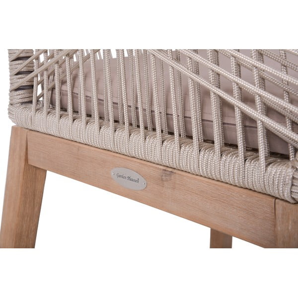 Beżowe drewniane krzesło ogrodowe Pomona – Garden Pleasure-image-2