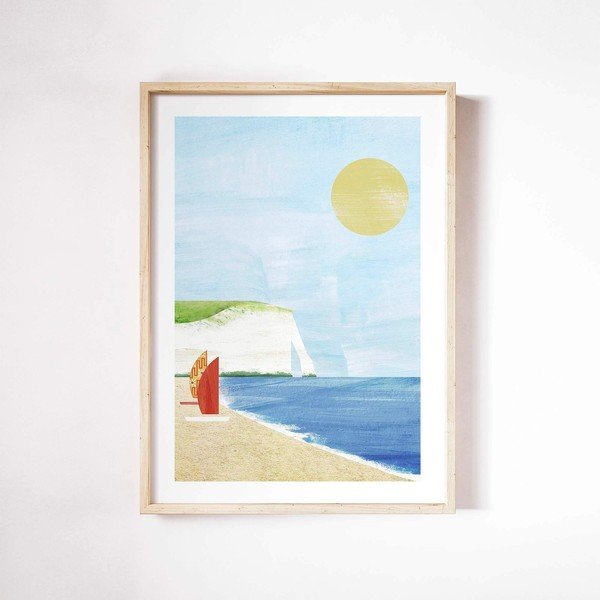 Plakat 30x40 cm Etretat Cliffs – Travelposter-image-2