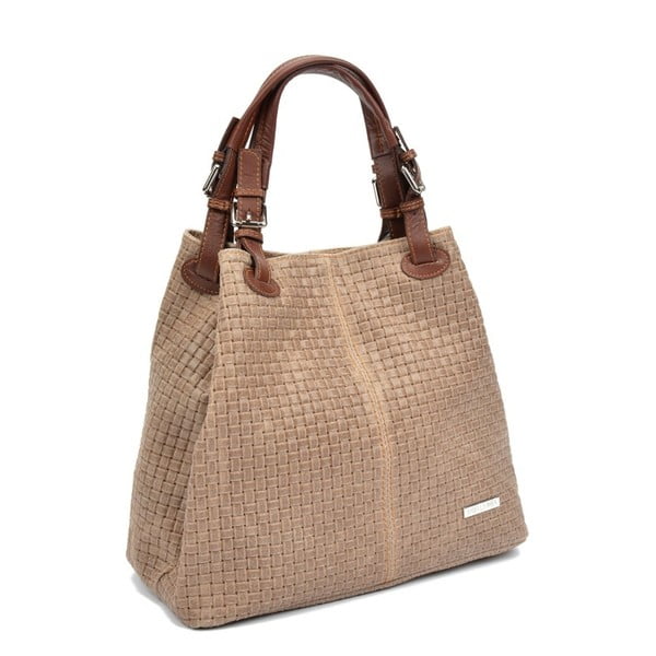 Brązowo-szara torebka skórzana Isabella Rhea 858-image-3