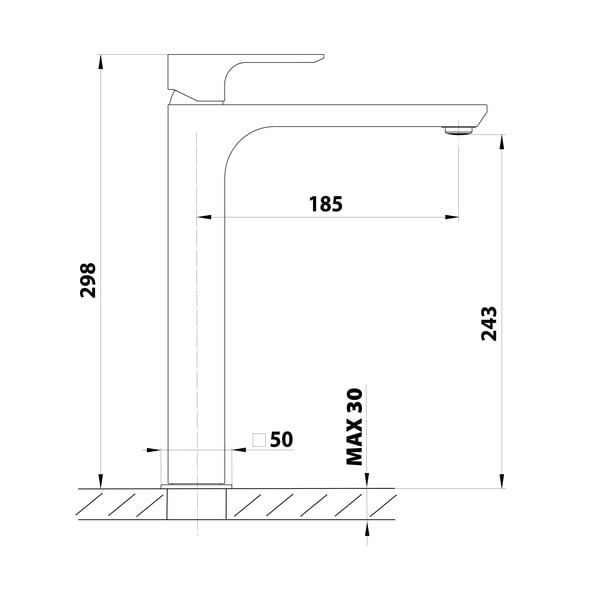 Bateria umywalkowa stojąca w kolorze złota Spy – Sapho-image-4