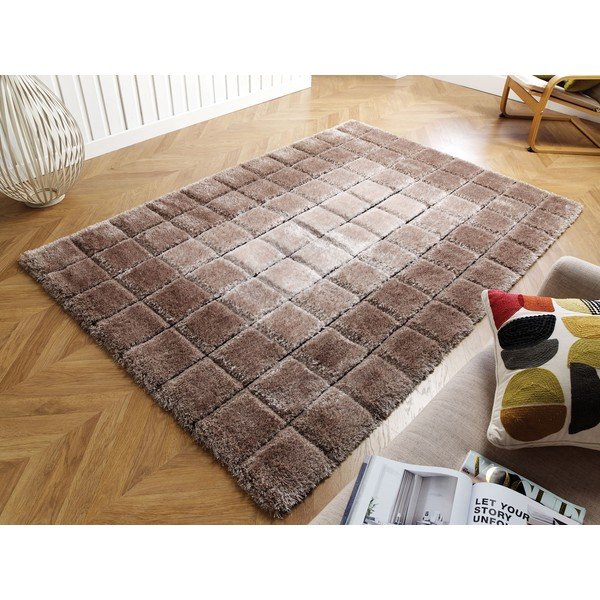 Brązowy dywan Flair Rugs Cube, 120x170 cm-image-4