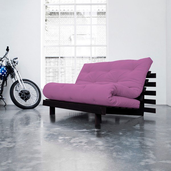Sofa rozkładana Karup Roots Wenge/Taffy Pink-image-3