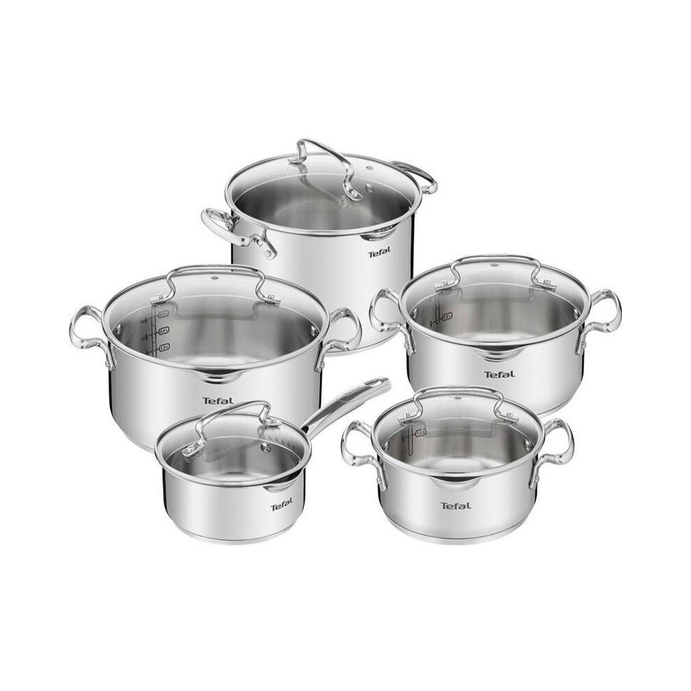 Zestaw garnków ze stali nierdzewnej 10 szt. DUETTO+ G719SA55 – Tefal
