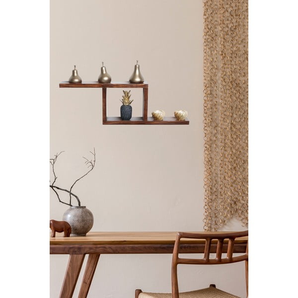 Wielopoziomowa półka z litego drewna jodłowego 17 cm Linn – Kalune Design-image-1