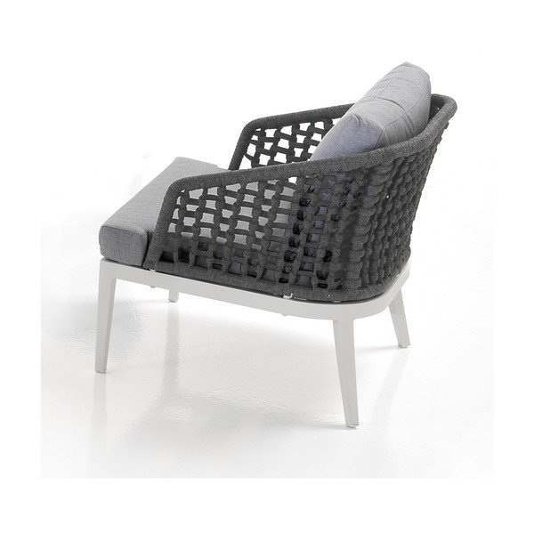 Szary aluminiowy zestaw mebli ogrodowych dla 5 osób Afteli – Tomasucci-image-2