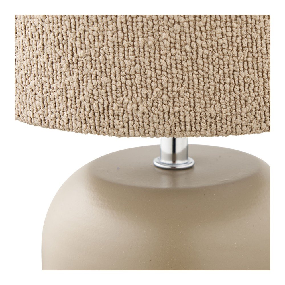 Beżowa metalowa lampa stołowa z tekstylnym kloszem (wysokość 24 cm) Morley – House Nordic (zdjęcie 4)