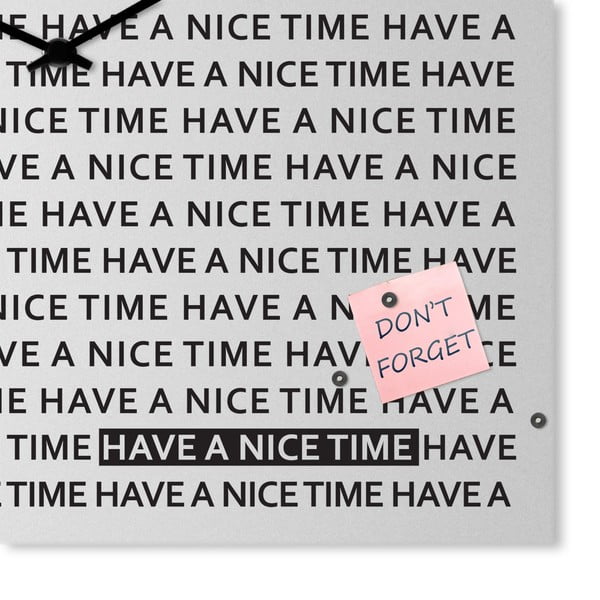 Zegar ścienny dESIGNoBJECT.it Nice Time White, 50 x 50 cm -image-3