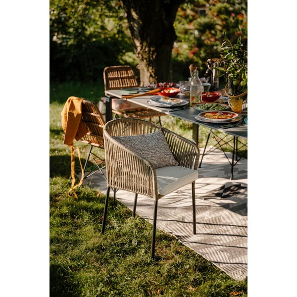 Zestaw 2 szarobrązowych krzeseł ogrodowych  Bonami Selection Trapani-image-1