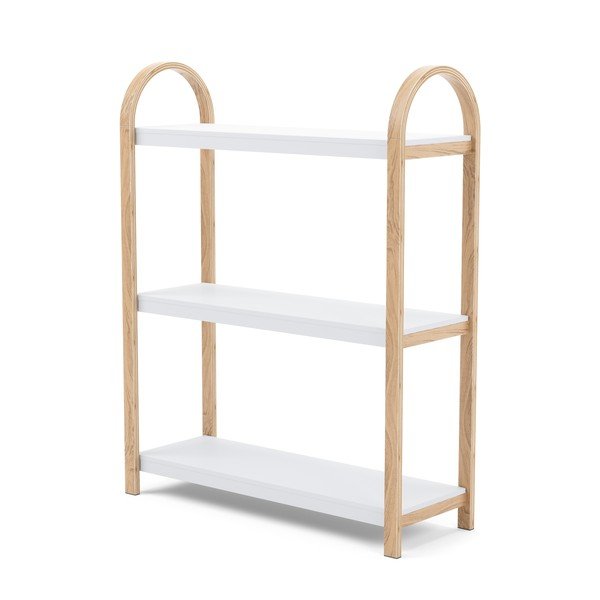 Biały regał w dekorze drewna egzotycznego 72x90 cm Bellwood – Umbra-image-3