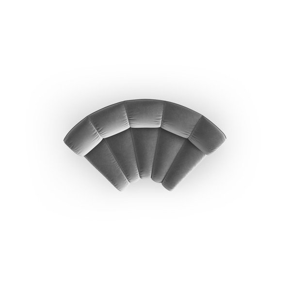 Jasnoszary aksamitny moduł sofy (strona zmienna) Lupine – Micadoni -image-2