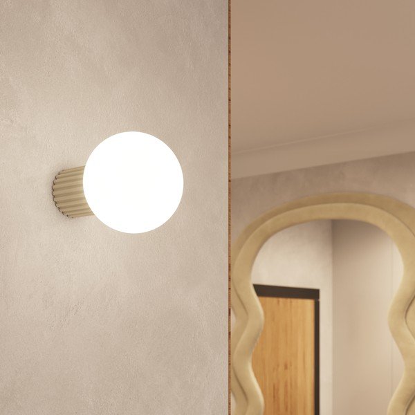 Kremowy kinkiet ø 12 cm Orbital – Sollux-image-1