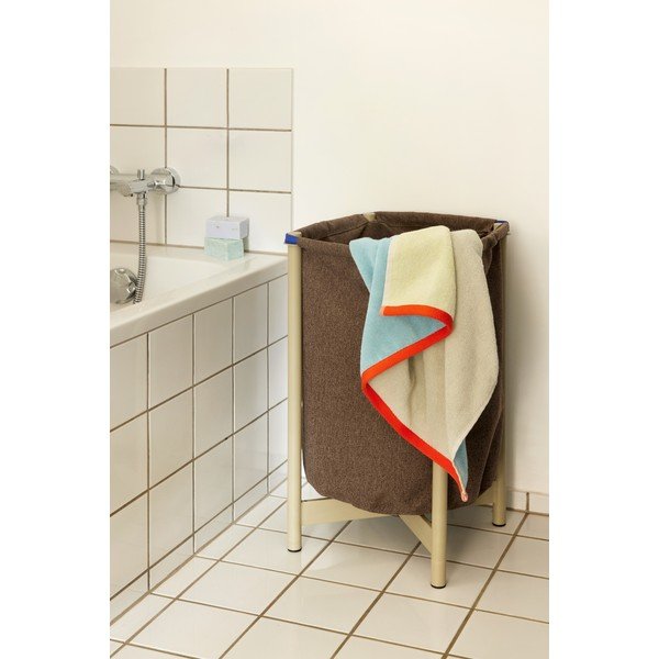 Niebieski bawełniany ręcznik kąpielowy frotte 70x140 cm Block – Hübsch-image-4