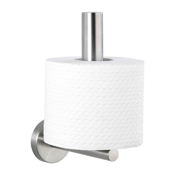 Ścienny uchwyt na papier toaletowy ze stali nierdzewnej w kolorze matowego srebra Bosio – Wenko
