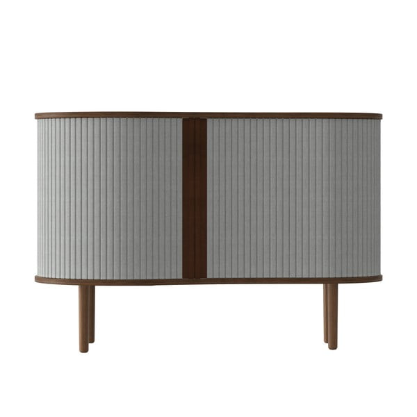 Szaro-brązowa niska komoda w dekorze dębu z drzwiami przesuwnymi 100x67 cm Audacious – UMAGE-image-3