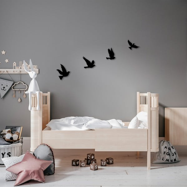 Metalowe dekoracje ścienne zestaw 4 szt. 18x20 cm Birds – Wallity-image-1