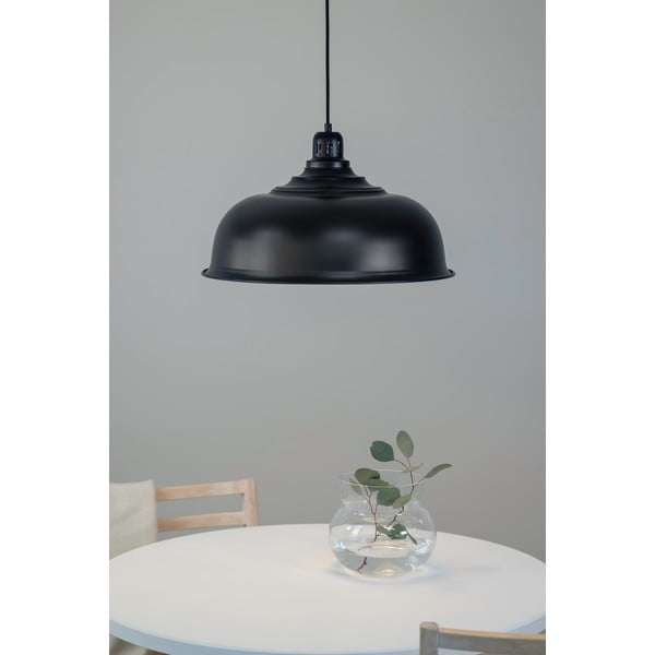 Czarna lampa wisząca z metalowym kloszem 50x50 cm Port – Markslöjd-image-1