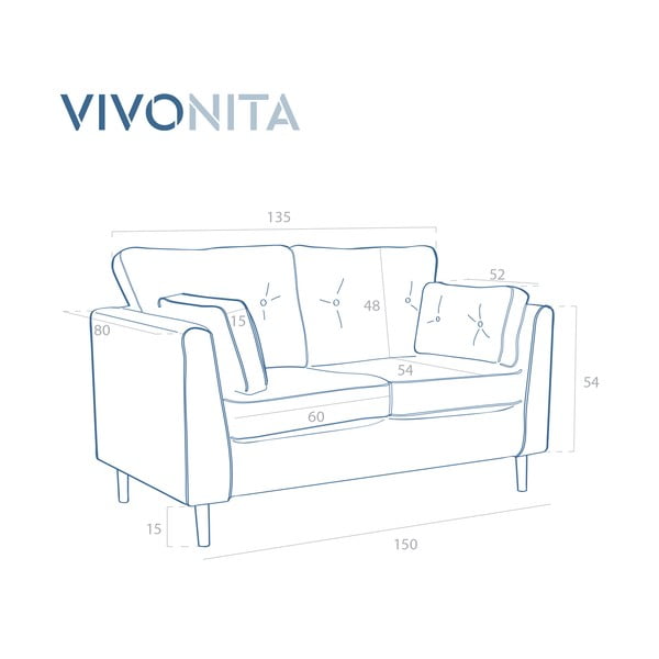 Zielona sofa 2-osobowa Vivonita Portobello-image-3
