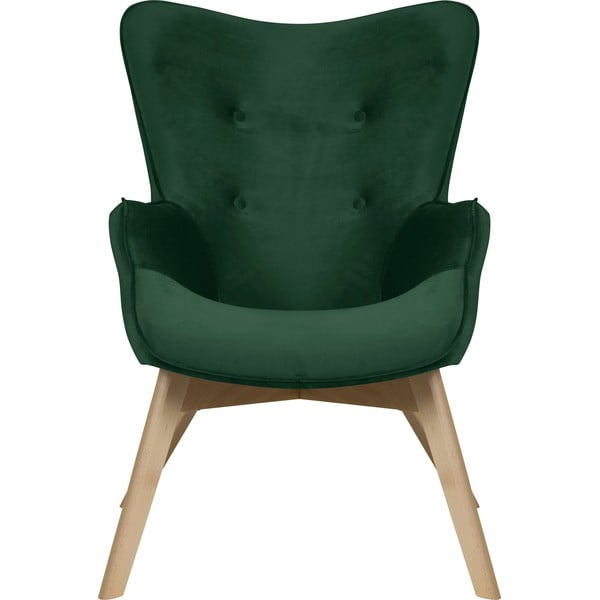 Ciemnozielony aksamitny fotel Niko – Ropez-image-2