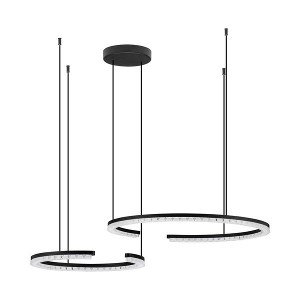 Aluminiowa lampa wisząca LED ze ściemniaczem w kolorze matowej czerni Greamy – Nova Luce