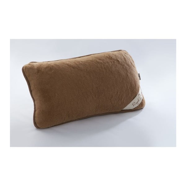 Poduszka z wełny merynosa Royal Dream Cami Brown, 40x70 cm
