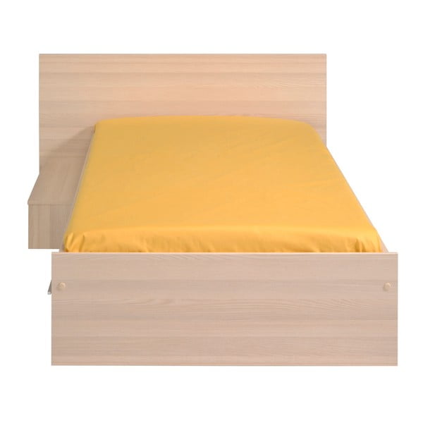 Łóżko 1-osobowe w kolorze akacji z szufladą Parisot Austina, 90x190 cm
