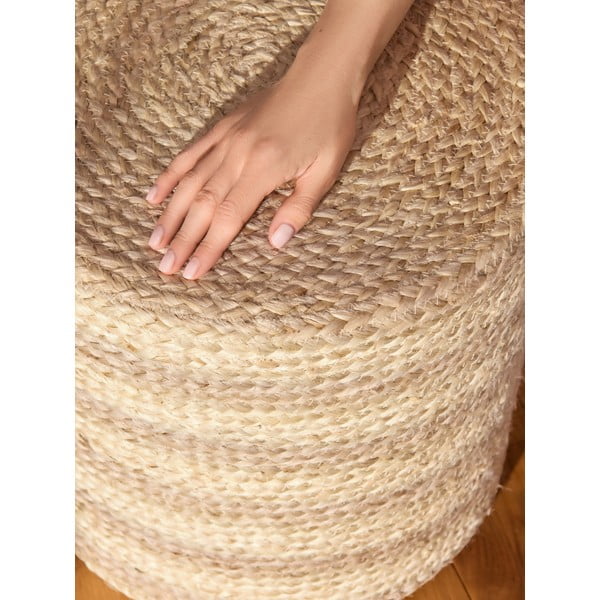 Puf w naturalnym kolorze Jutta Gold – Hanse Home-image-4