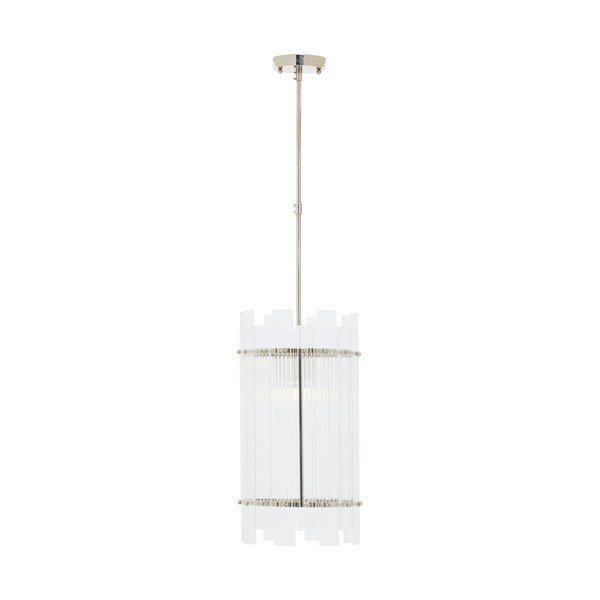 Metalowa lampa wisząca w kolorze srebra ze szklanym kloszem ø 27 cm Ritz – Premier Housewares-image-3