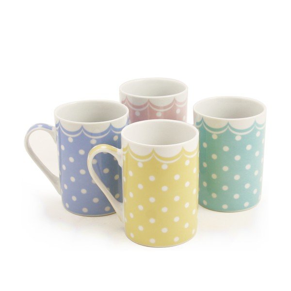 Komplet 4 porcelanowych kubków Bon Bon