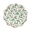 Papierowe jednorazowe tacki zestaw 8 szt. Holly Pattern – Meri Meri