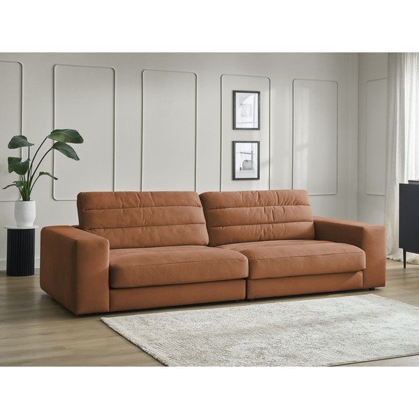 Pomarańczowa aksamitna sofa 276 cm Sierra – Bobochic Paris-image-1