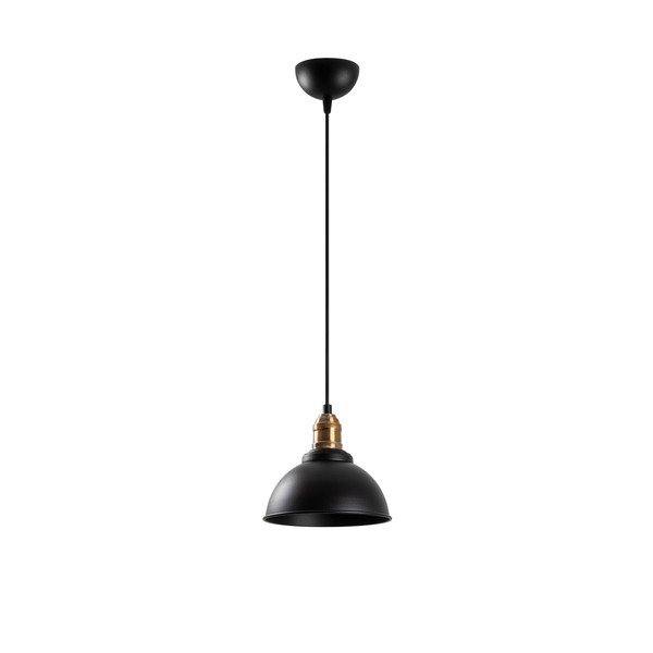 Czarna lampa wisząca z metalowym kloszem ø 21 cm Varzan – Opviq lights-image-3