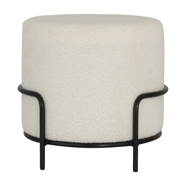 Biały taboret z materiału bouclé Bouclé Carl – Tenzo-image-3