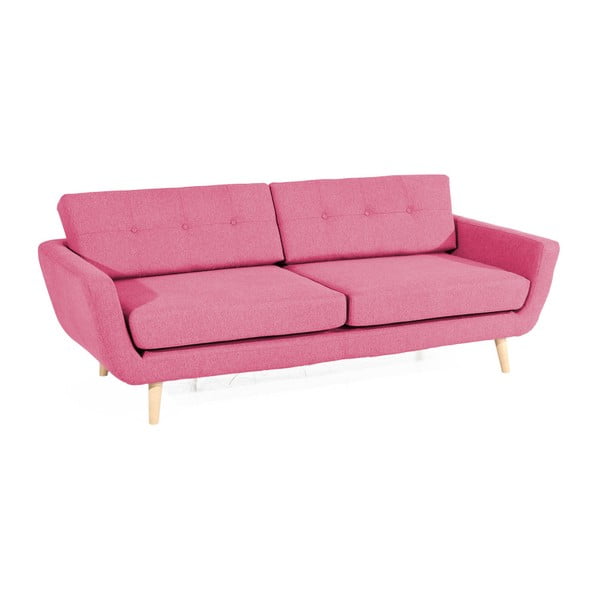 Różowa sofa 3-osobowa Max Winzer Melvin
