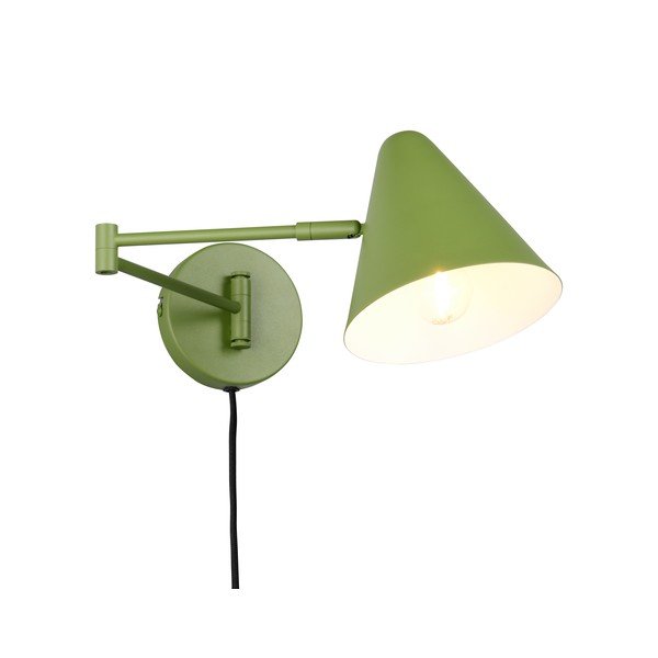 Zielony kinkiet z elastyczną konstrukcją do kontaktu ø 15 cm Cosima – Trio-image-3