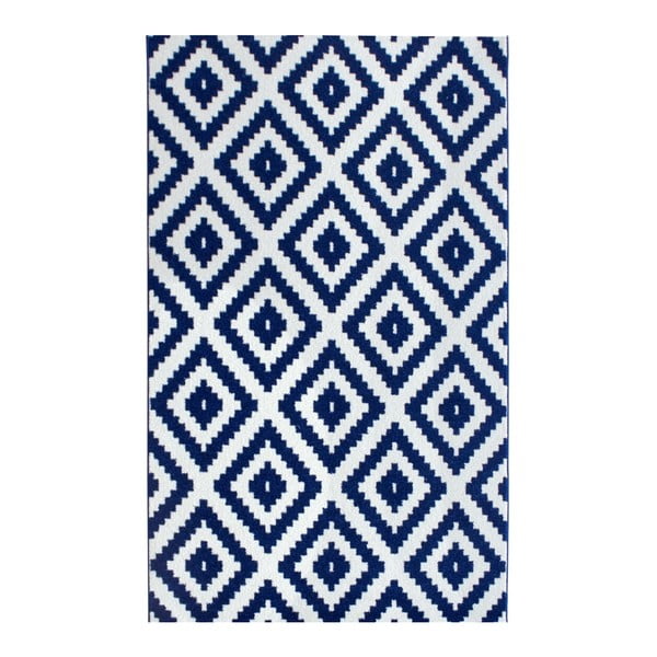 Niebiesko-biały dywan Merro Mosaic Navy, 200x300 cm