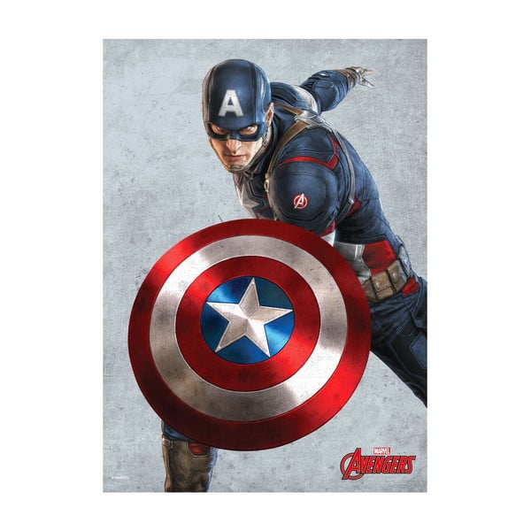 Plakat z blachy Age of Ultron Against Foe - Captain America