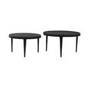 Czarne okrągłe stoliki zestaw 2 szt. ø 75 cm Tobias – Light & Living