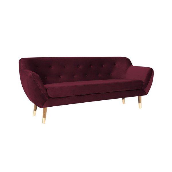 Burgundowa sofa 2-osobowa Mazzini Sofas Amelie-image-1