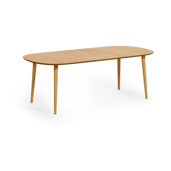 Okrągły rozkładany stół w dekorze dębu ø 160 cm Oqui – Kave Home-image-2