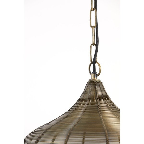 Metalowa lampa wisząca w kolorze brązu ø 36 cm Alvaro – Light & Living-image-3