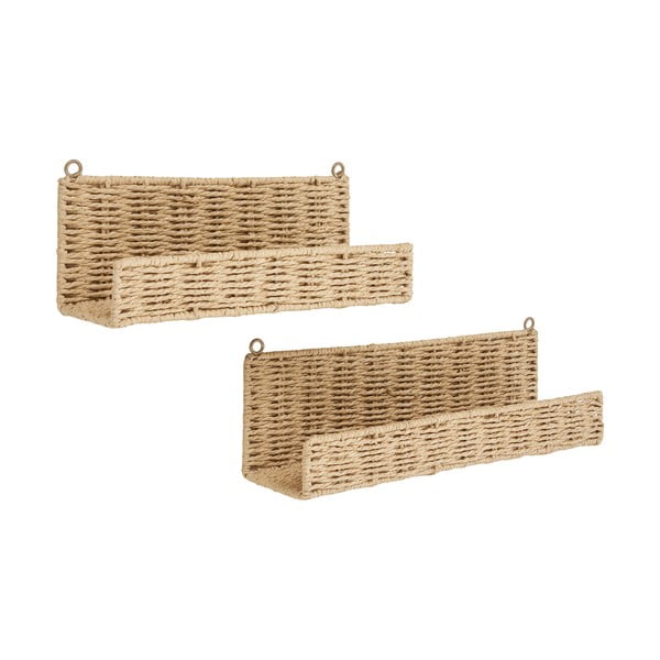 Półki zestaw 2 szt. w naturalnym kolorze 10 cm Treviso – House Nordic-image-3