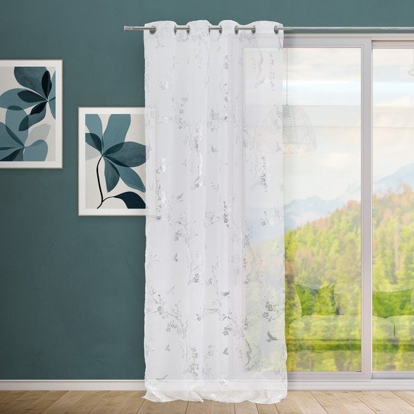 Firanka w biało-srebrnym kolorze 140x260 cm Paradis – Casa Selección-image-1