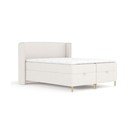 Kremowe łóżko boxspring ze schowkiem 160x200 cm Monpelli – Maison de Rêve
