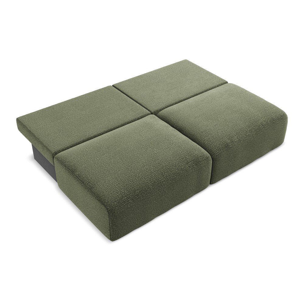 Zielona rozkładana/ze schowkiem sofa 216 cm Kalena – Makamii (zdjęcie 6)