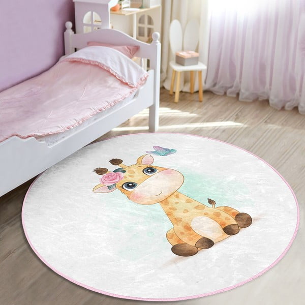 Biały dywan dziecięcy ø 100 cm Comfort – Mila Home-image-1